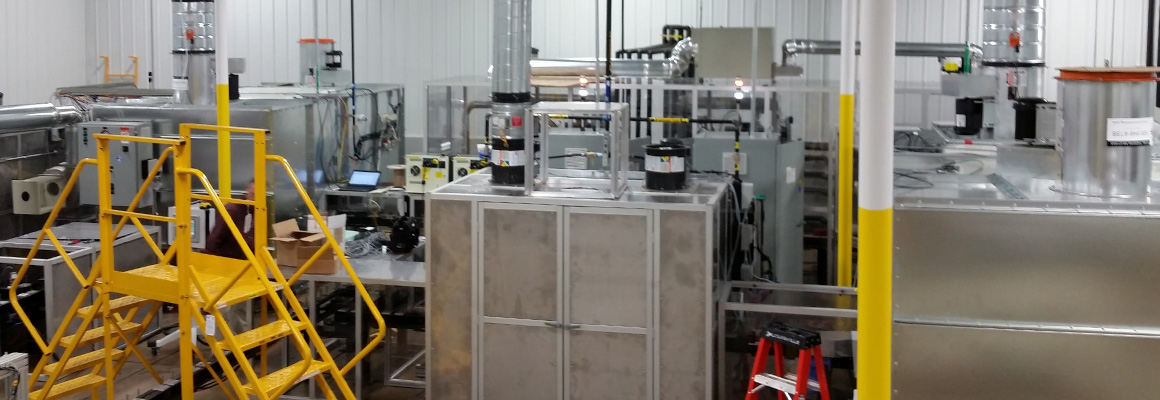 R3D Vacuum Metallizer machine line at Marca Coatings Technologies in Gorham, Maine.